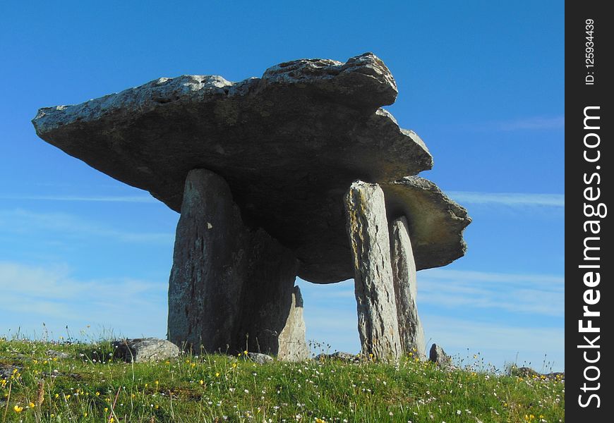 Rock, Sky, Megalith, Monument