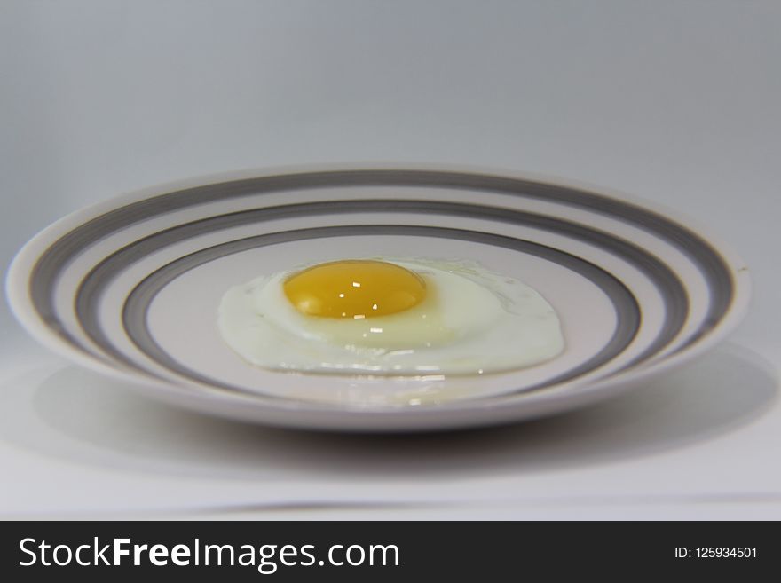 Egg, Dish, Dishware, Fried Egg