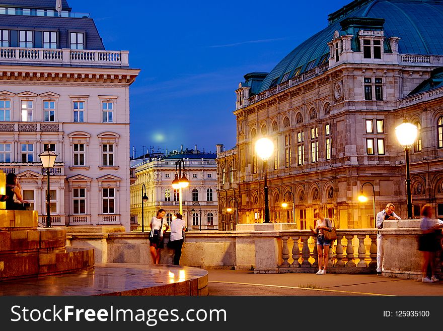 Landmark, City, Town, Town Square