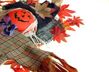 Scarecrow And Colorful Leaves Stock Images Scarecrow And Colorful Leaves Stock Images