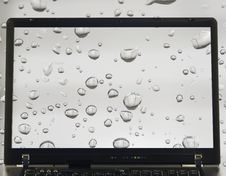 Notebook With Rain Drops 012 Royalty Free Stock Photos