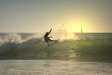 Sunset Surfer Royalty Free Stock Photo Sunset Surfer Royalty Free Stock Photo