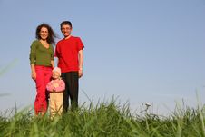 Family With Baby Stand Stock Photos Family With Baby Stand Stock Photos