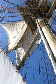 Mast And Staysails Royalty Free Stock Photography Mast And Staysails Royalty Free Stock Photography