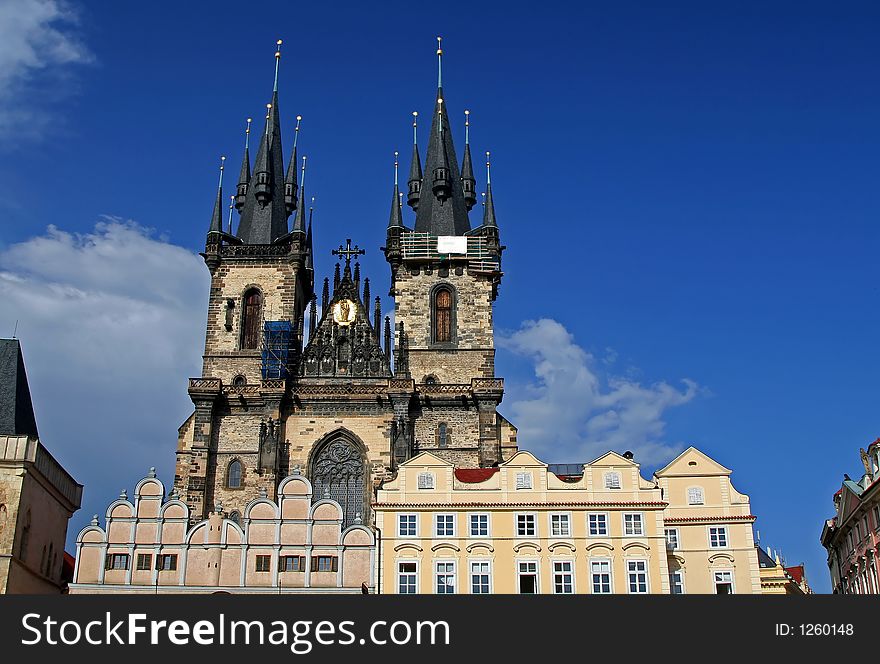 Church of Our Lady Before Tyn at Prague old town, Czech. Church of Our Lady Before Tyn at Prague old town, Czech