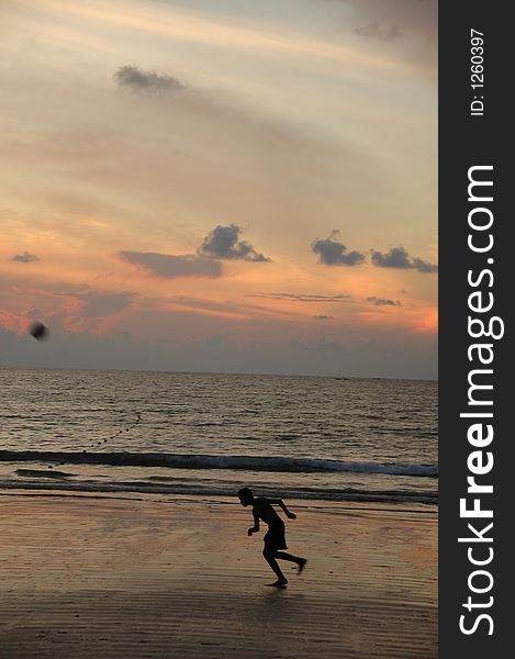 Boy And Sunset