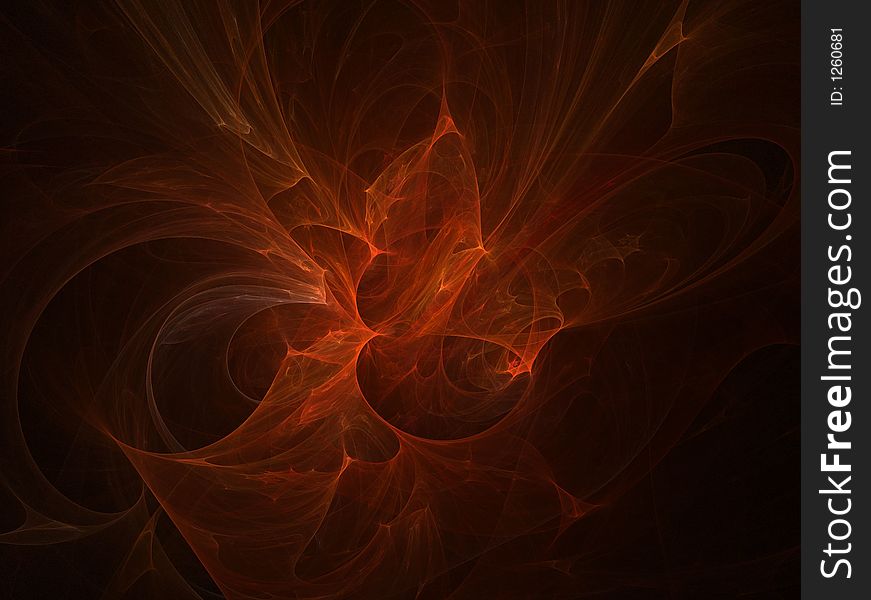Computer generated abstract red flame