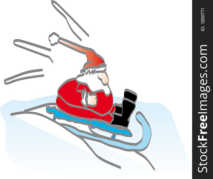 Santa On A Sledge