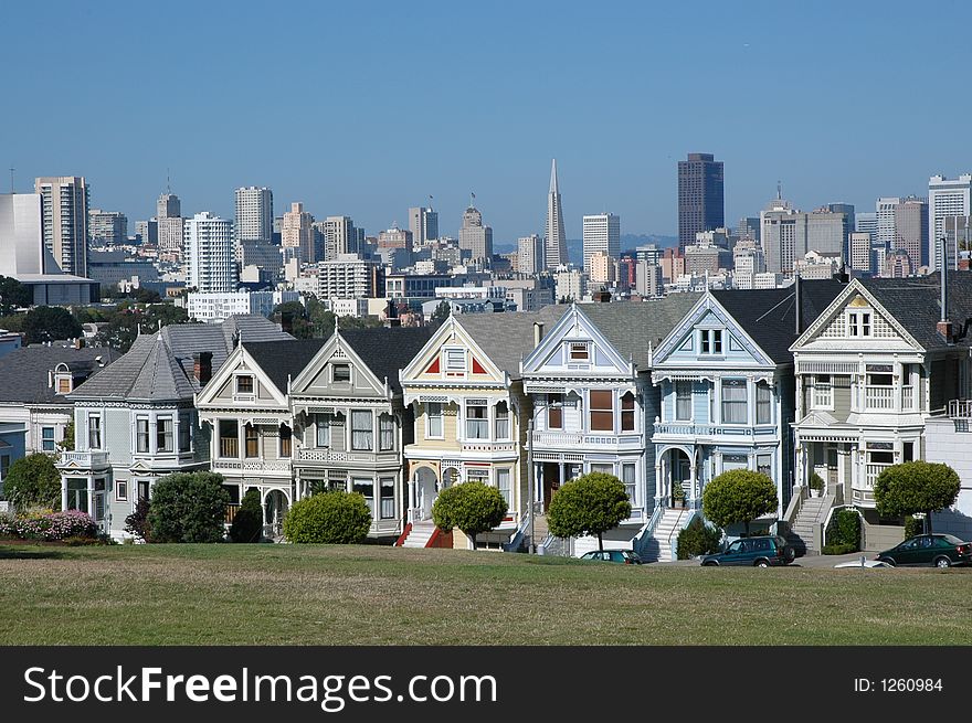 The seven famous houses in San Francisco. The seven famous houses in San Francisco.