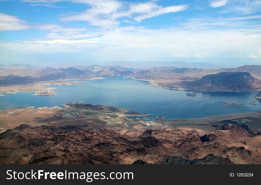 Lake mead nevada, aerial view