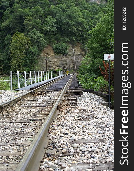 Railroad tracks in the Virginia Mountains