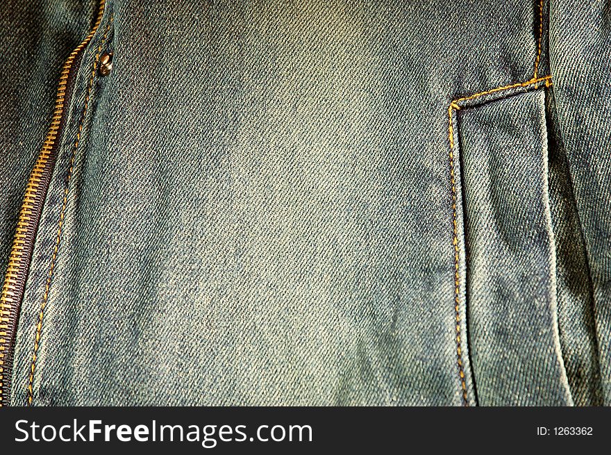 Old and used blue denim texture. Old and used blue denim texture