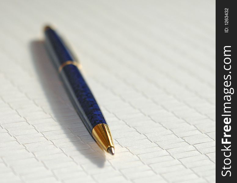 A pen on a rice paper