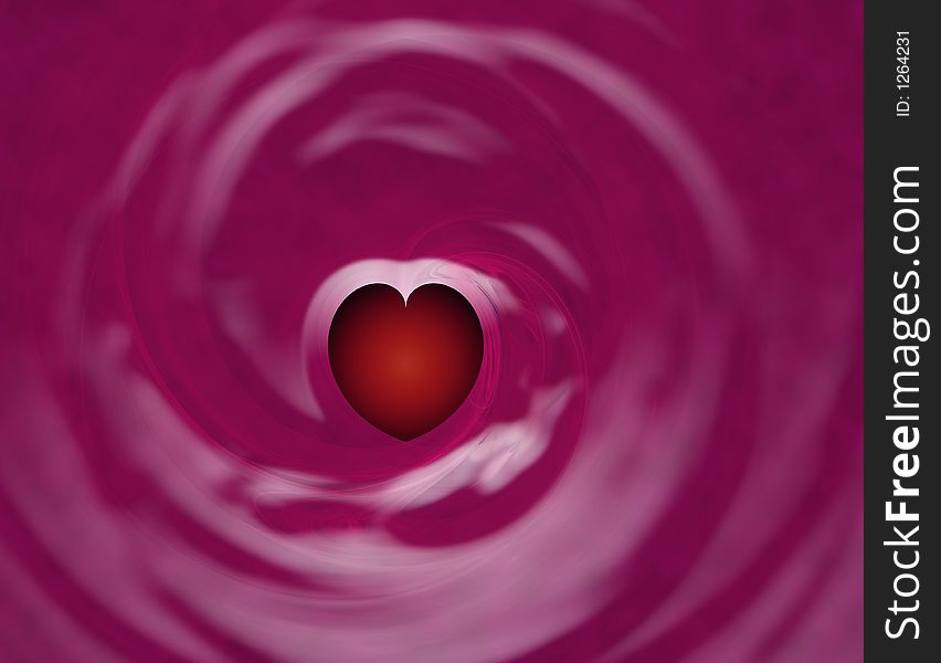 Pink 3d heart shaped abstract. Pink 3d heart shaped abstract