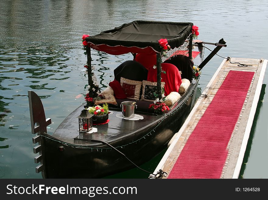 Romantic gondola in the harbour