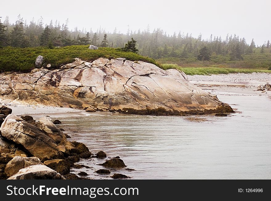 Rocks on the shore in Kejimkujik National Park