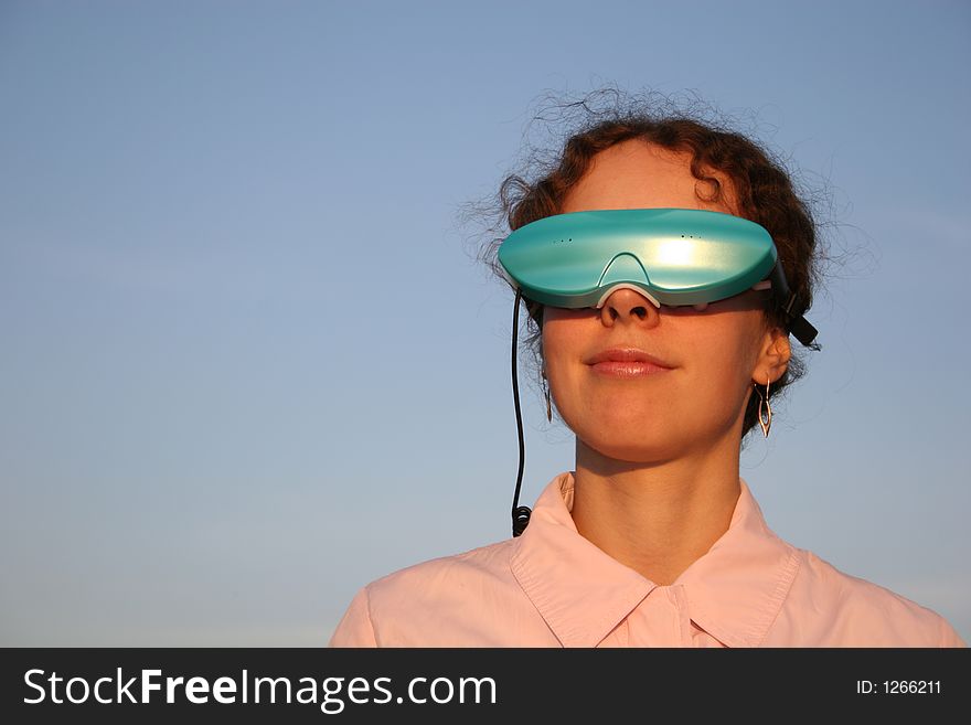 Woman With Massage Glasses