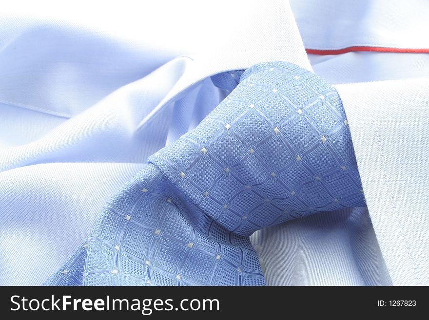 Shirt and tie on a white background