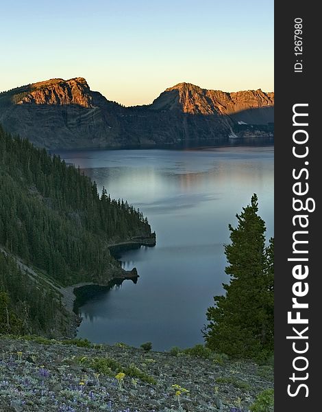 Crater Lake in Oregon, Northwest, USA. Crater Lake in Oregon, Northwest, USA