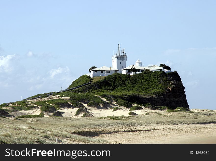 Lighthouse On Nobbys Head, Newcastle, Australia. Lighthouse On Nobbys Head, Newcastle, Australia