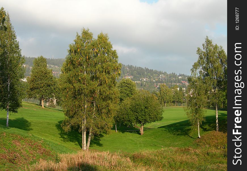 Bogstad golf course in Oslo in Norway.