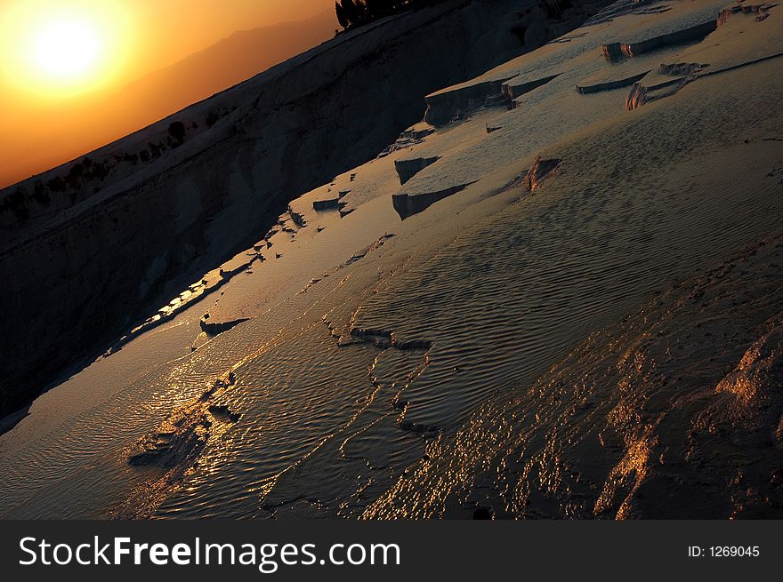 Sunset At Pamukkale