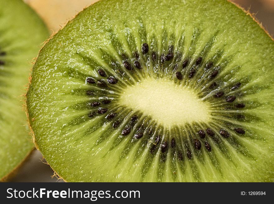 Close up of inside of a Kiwi Fruit. Close up of inside of a Kiwi Fruit