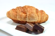 Croissant With Chocolate Stock Images Croissant With Chocolate Stock Images