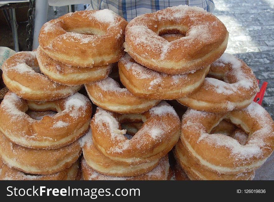 Baked Goods, PÄ…czki, Doughnut, Powdered Sugar