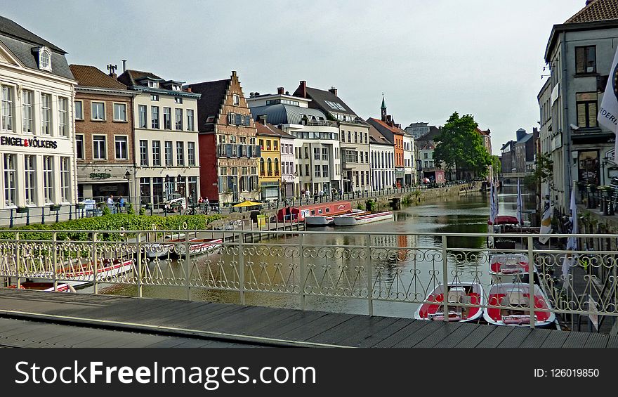 Waterway, Town, Canal, Water