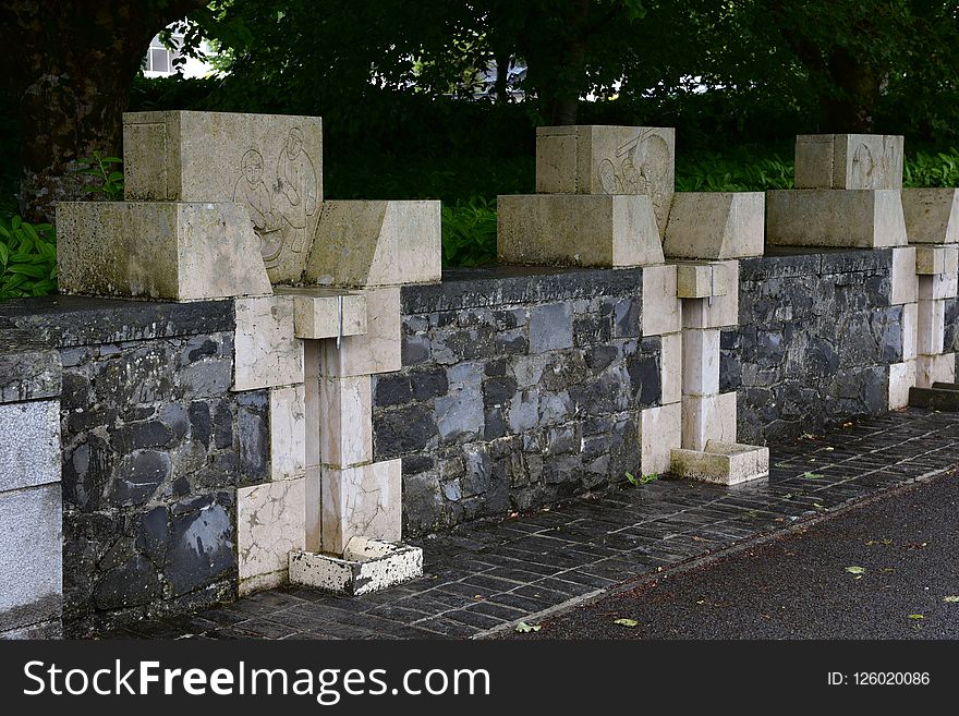Wall, Cemetery, Stone Wall, Memorial