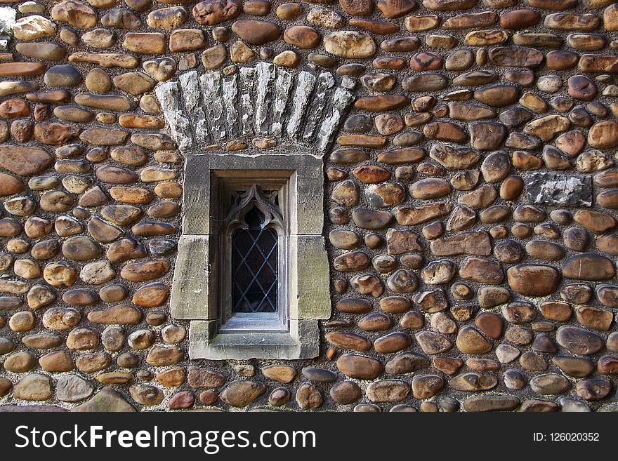Wall, Stone Wall, Window, Brickwork