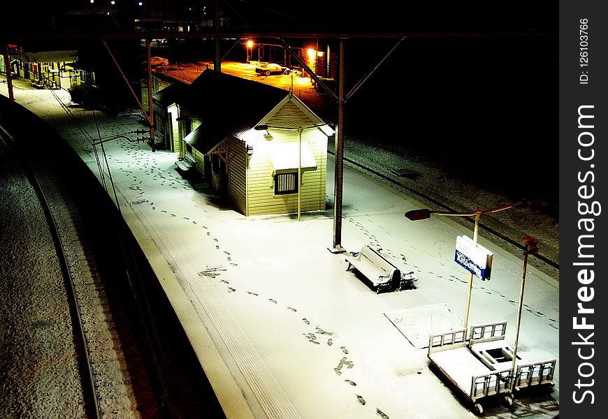 Light, Night, Snow, Lighting