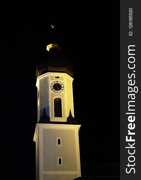 Lighting, Night, Clock Tower, Light Fixture