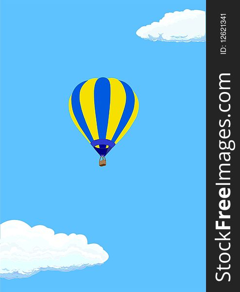 Hot air ballon,  illustration