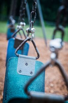 Rainy Day At The Playground Stock Photography