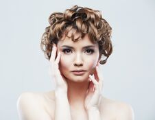 Woman Beauty Style Close Up Face Portrait Royalty Free Stock Image
