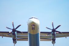 Plane Land Stock Photo