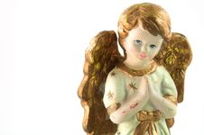 Angel In White Background Stock Photo