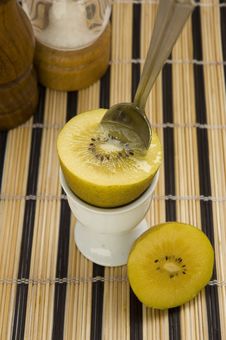 Gold Kiwi For Breakfast2 Stock Photo Gold Kiwi For Breakfast2 Stock Photo