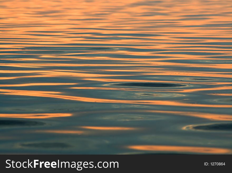 Background. Solar Sparks On Water.