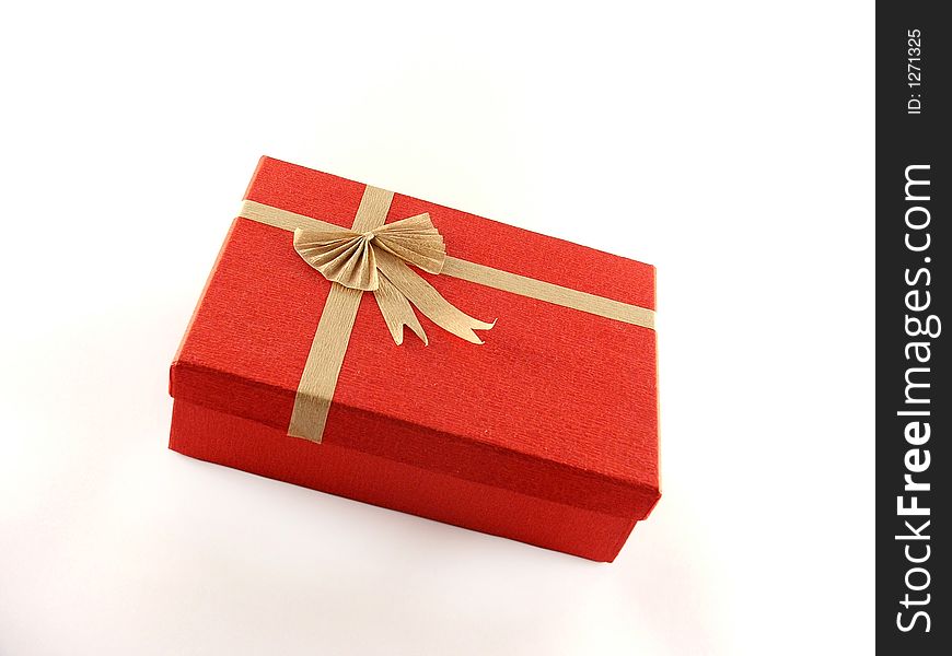Red box isolated on the white background. Clipping path included for easy selection.