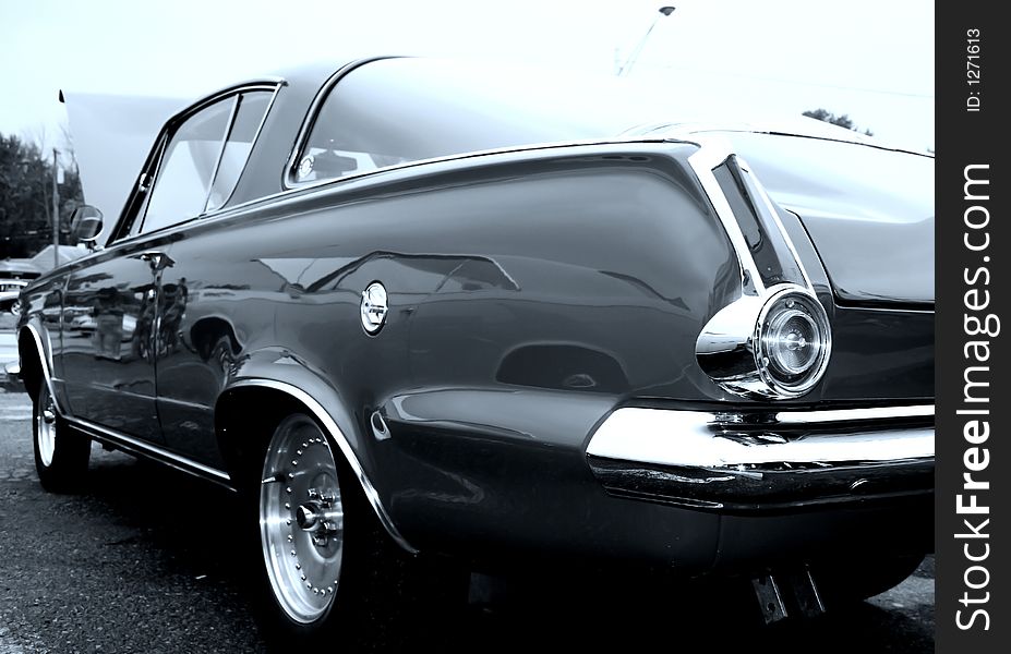 Black classic car