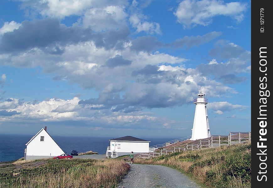 A lighthouse at cape spear newfoundland canada. A lighthouse at cape spear newfoundland canada