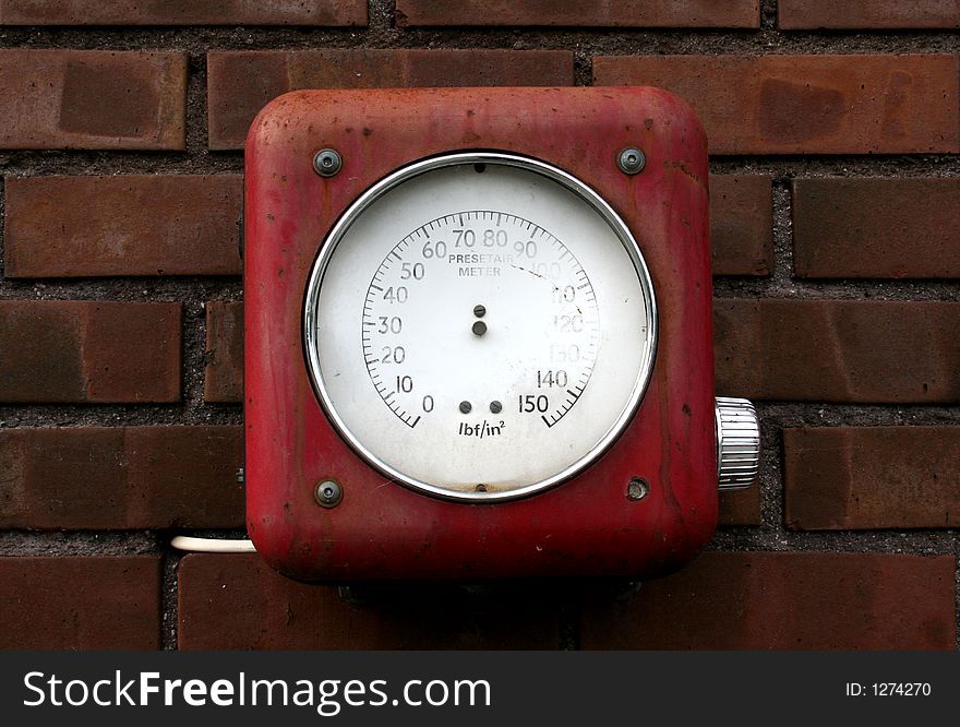 A meter to measure air pressure. A meter to measure air pressure
