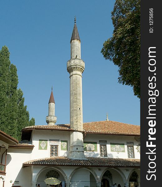 Two minarets in Bakhchisarai palace