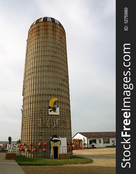 Haunted Silo decorated for halloween