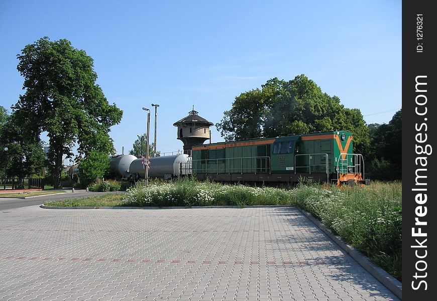 Old diesel engine locomotive in Poland. Old diesel engine locomotive in Poland
