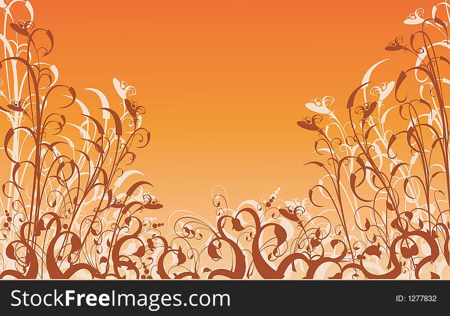 Floral background (vector abstract illustration)