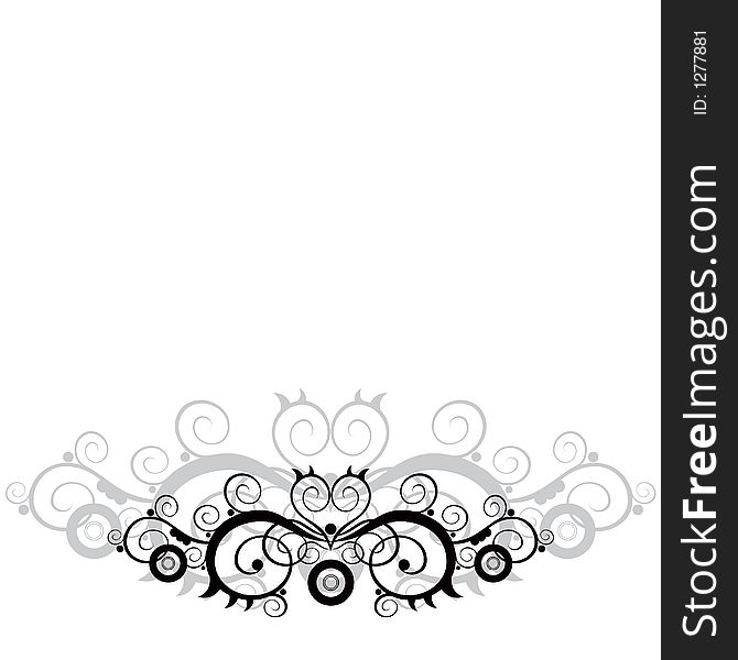 Floral ornament (vector abstract illustration)